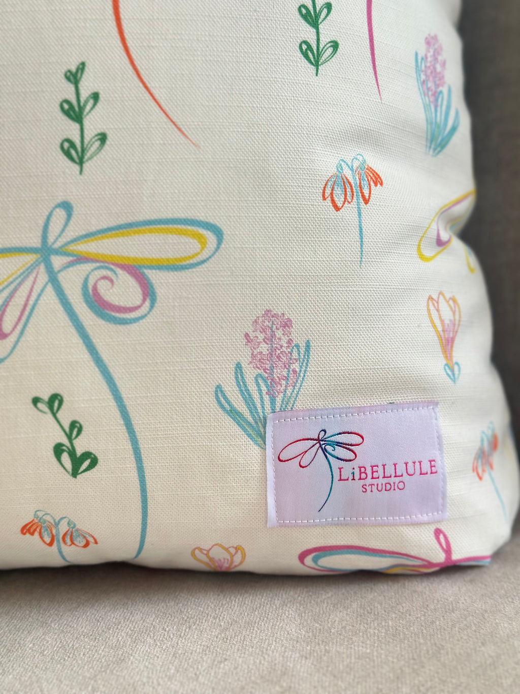 Full Bloom Dragonfly Cushion