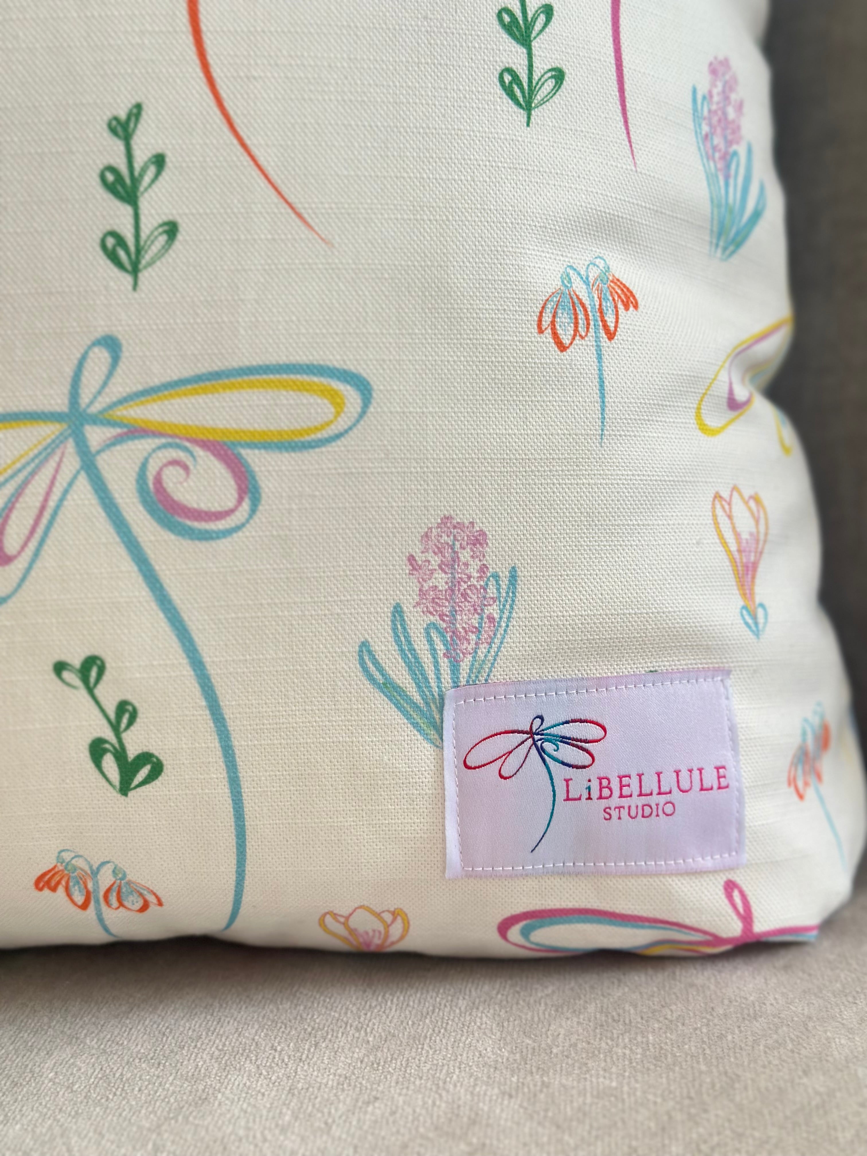 Full Bloom Dragonfly Cushion
