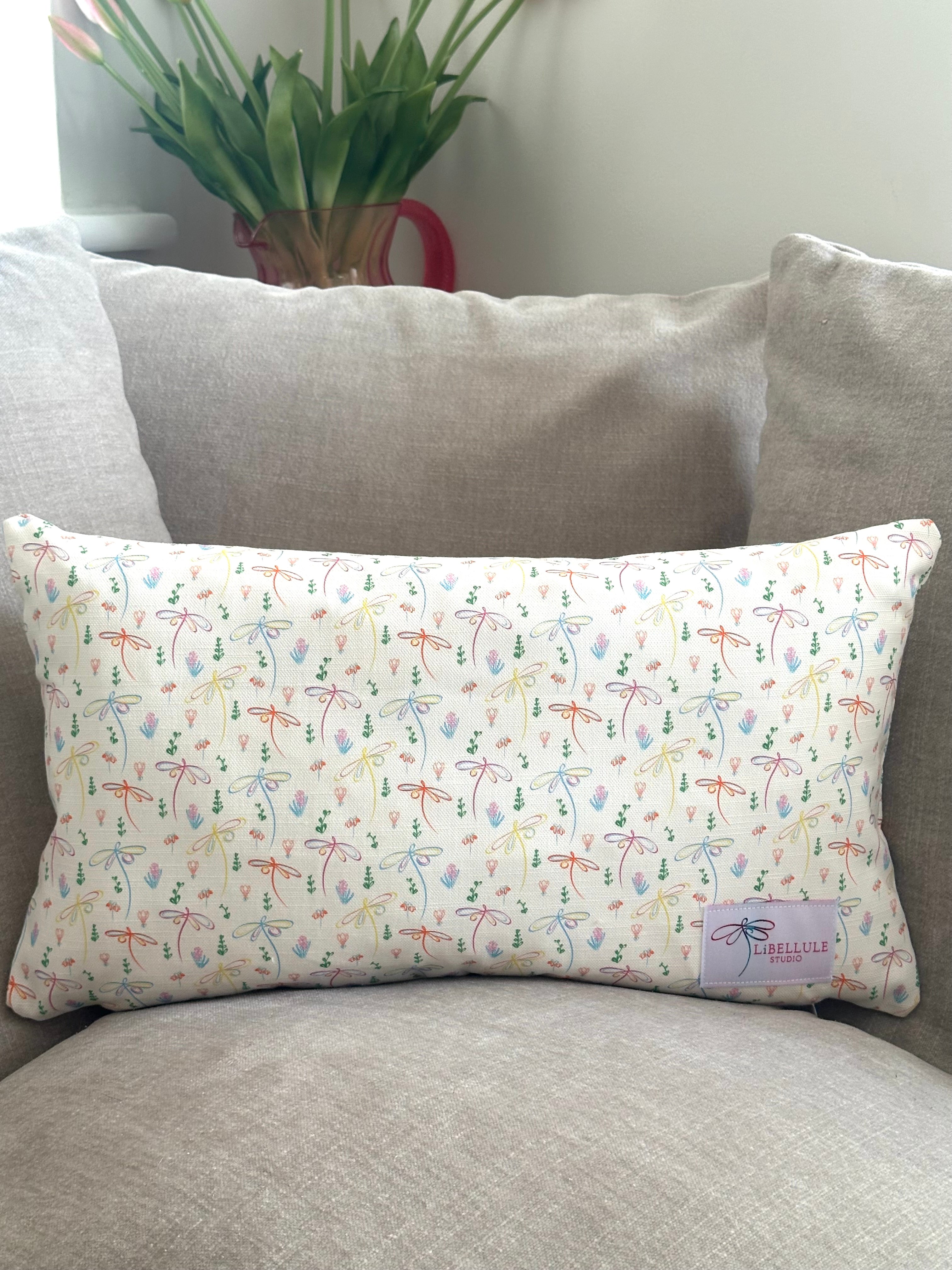 Full Bloom Dragonfly Accent Cushion