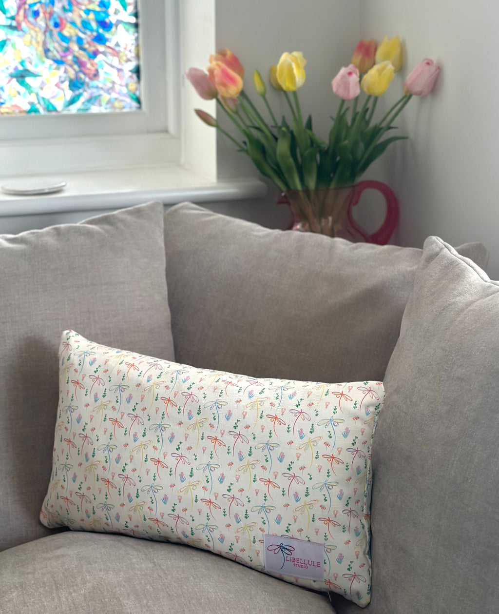 Full Bloom Dragonfly Accent Cushion