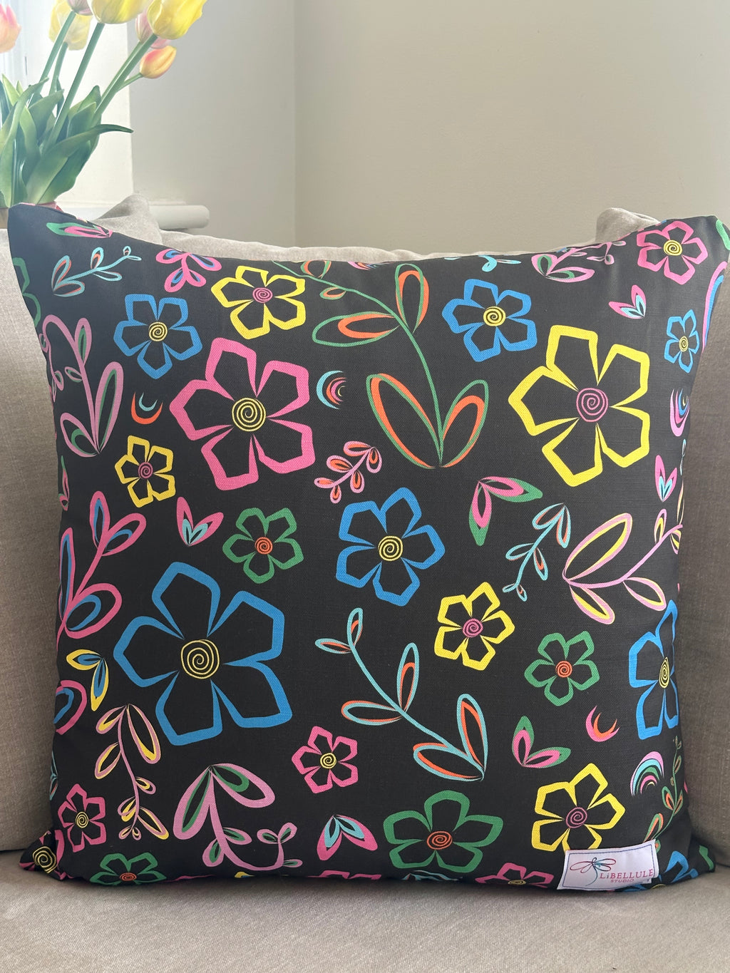 Full Bloom Midnight Cushion