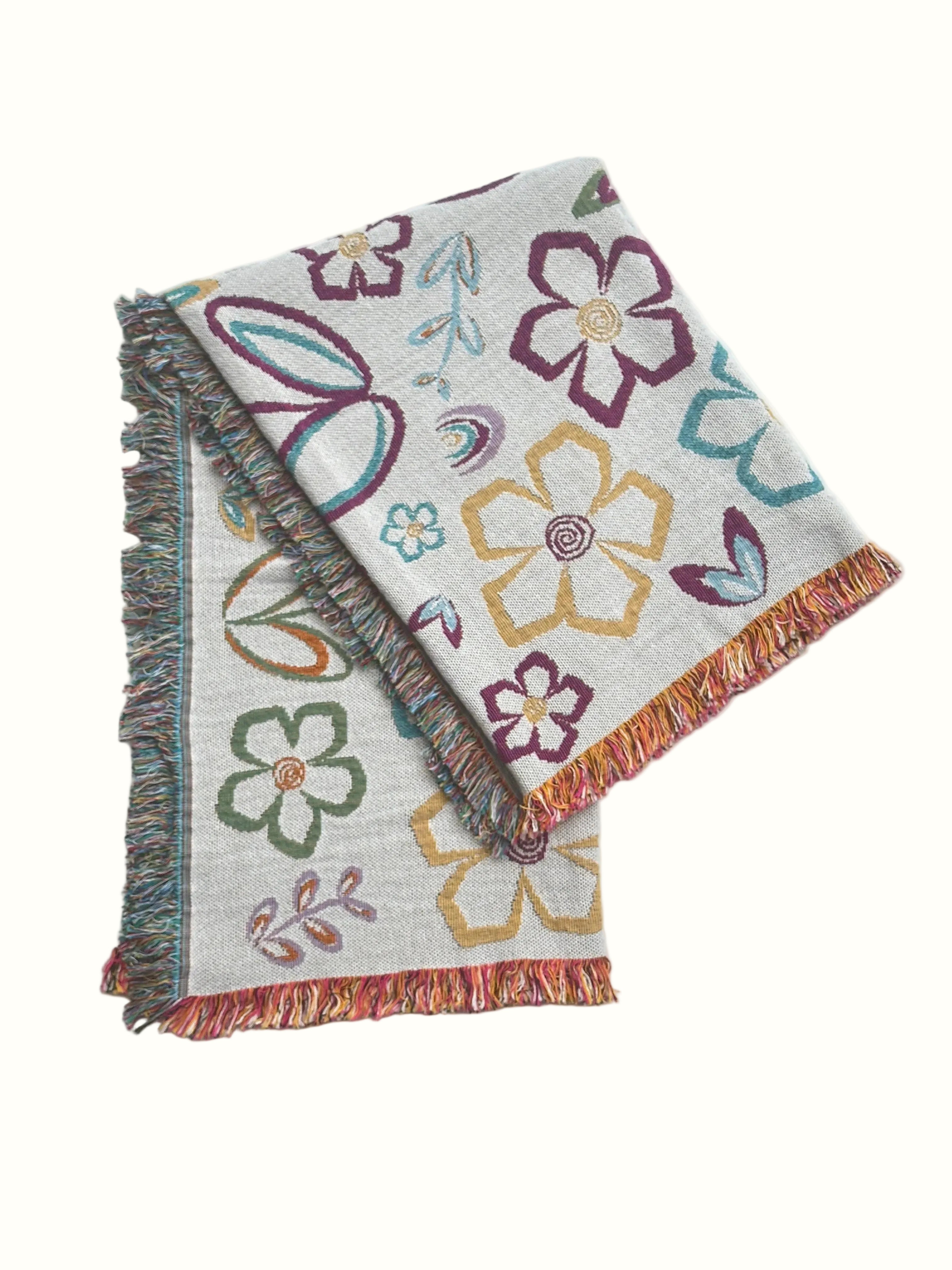 Full Bloom Woven Throw