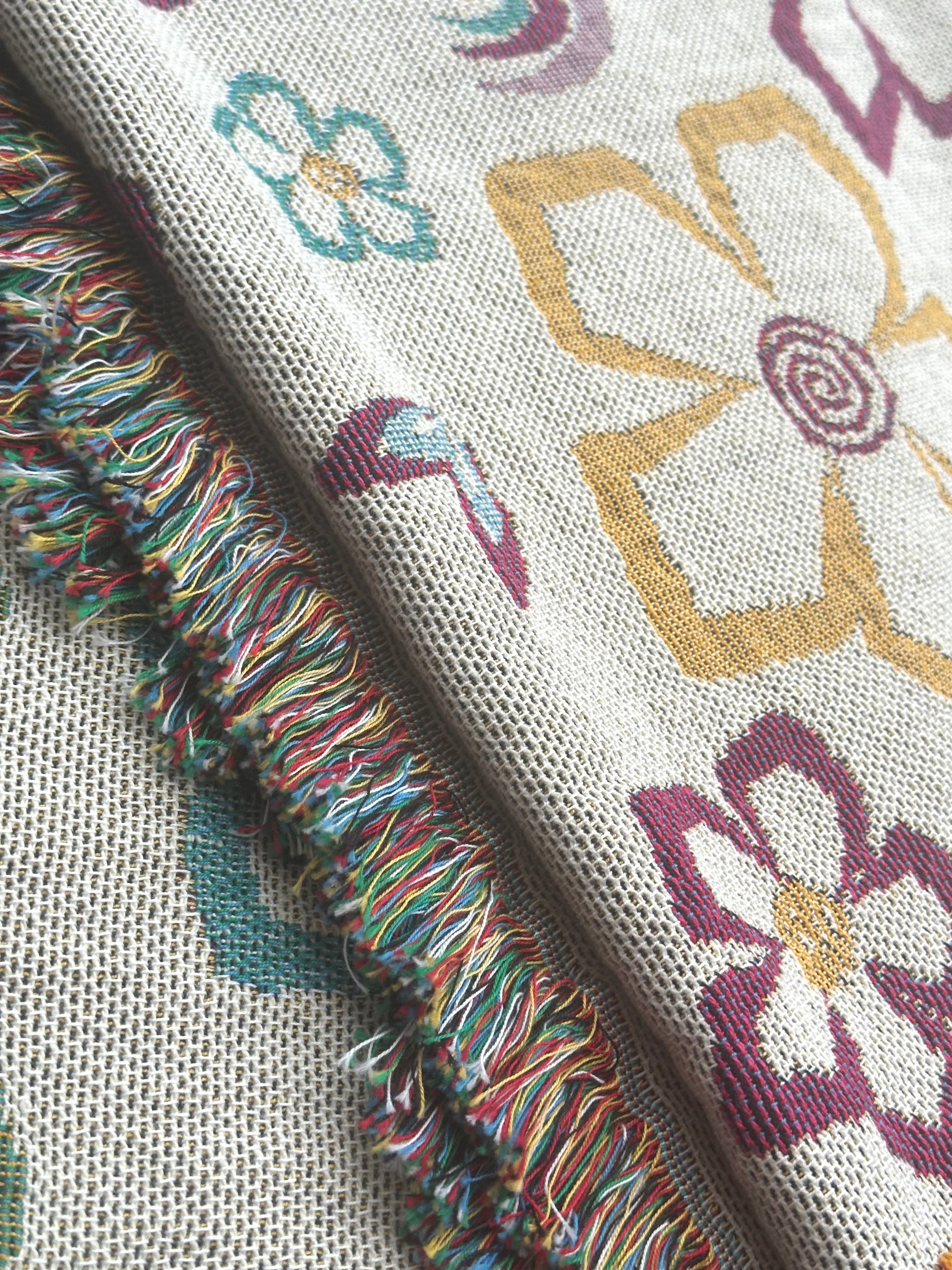Full Bloom Woven Throw