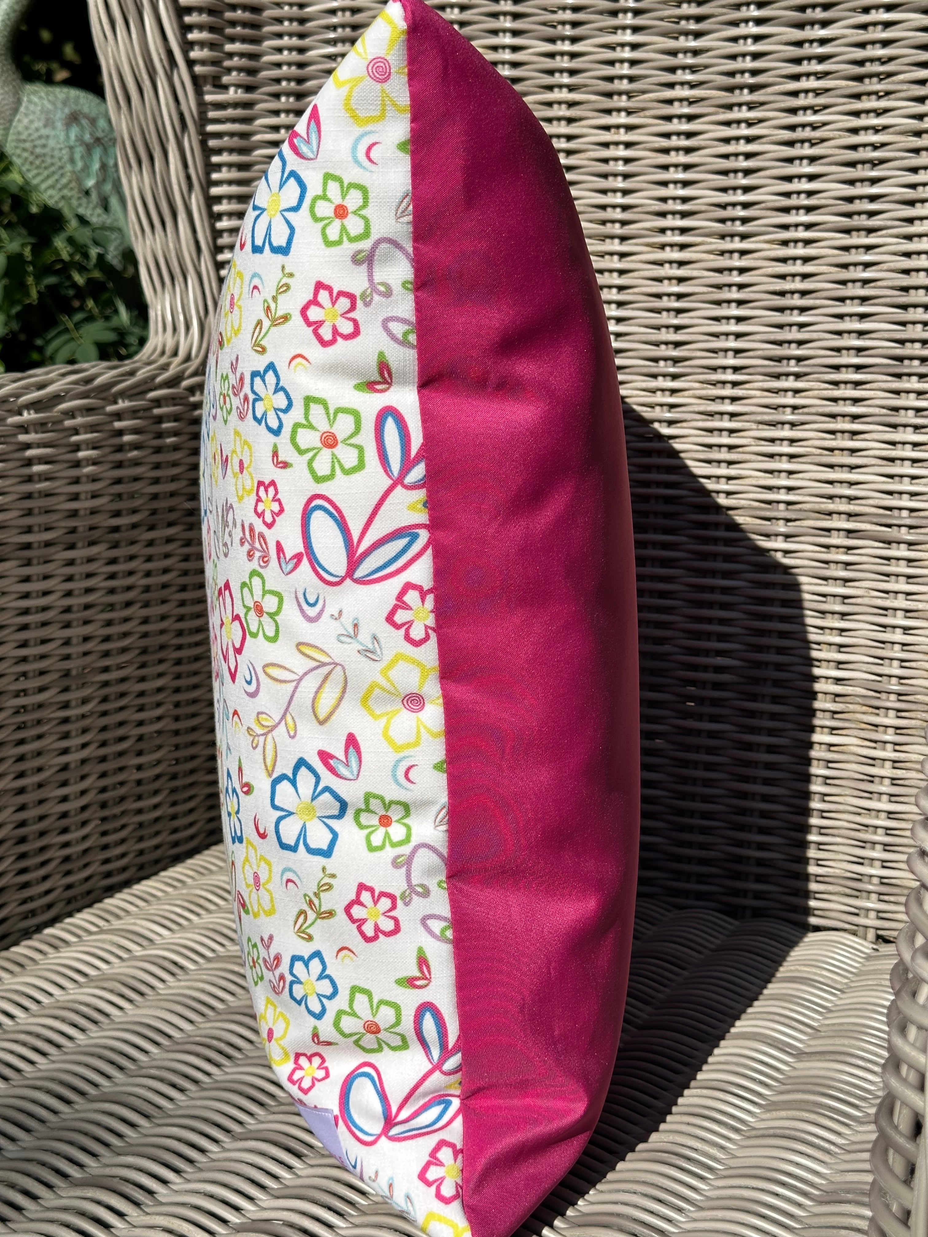 Full Bloom Outdoor Cushion - Pink