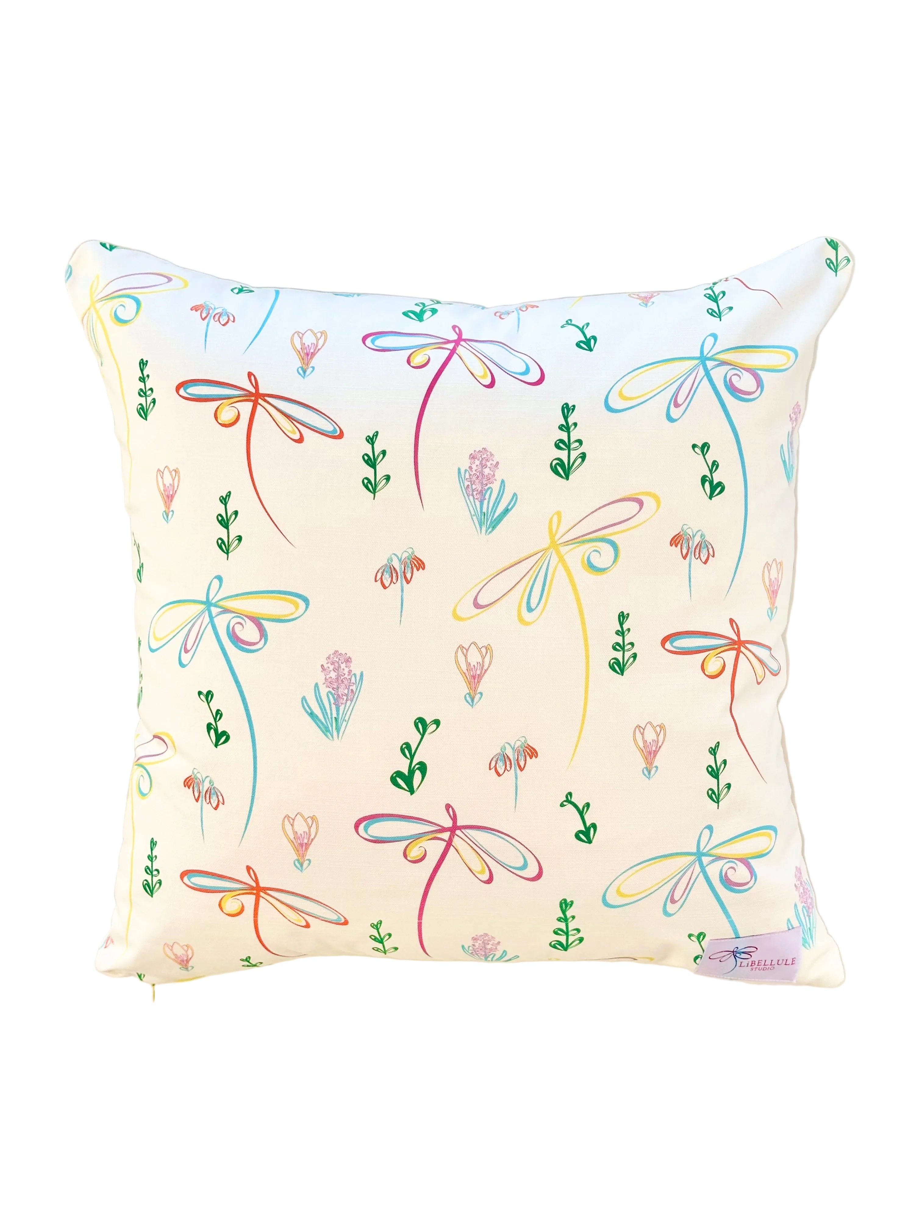 Full Bloom Dragonfly Cushion