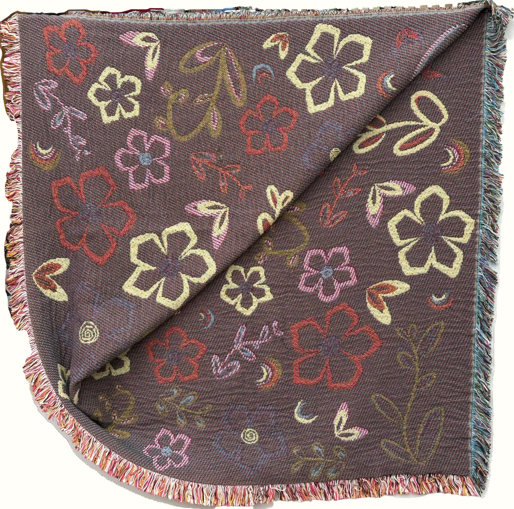 Full Bloom Woven Throw